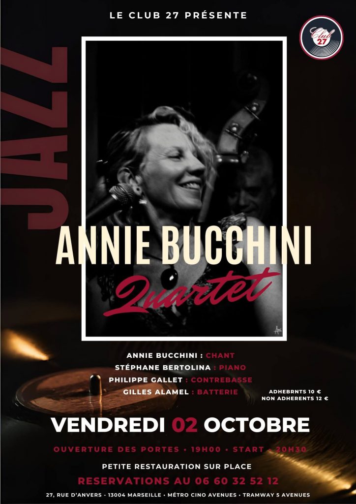 annie-bucchini-02-octobre-2026 Annie Bucchini Quartet