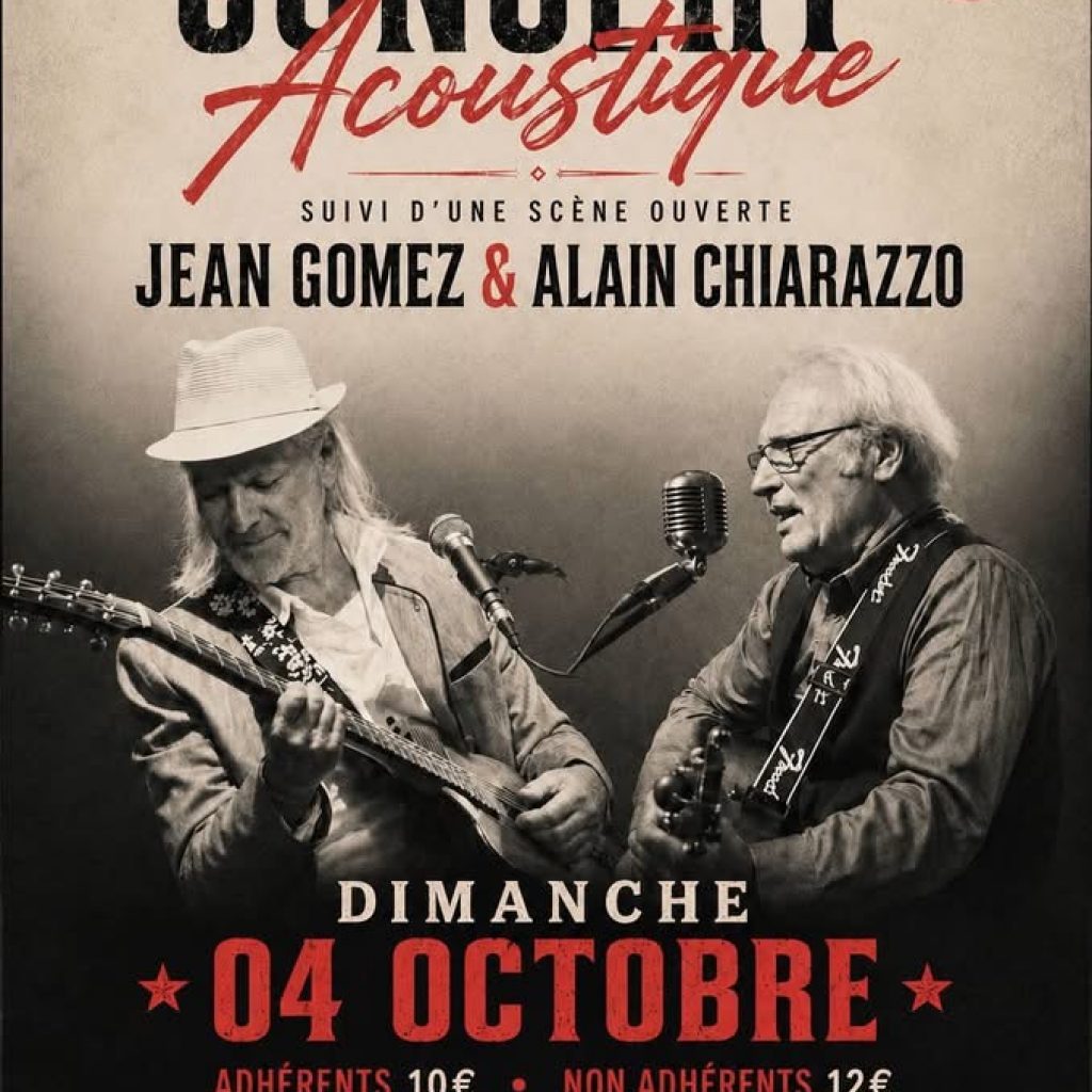 jean-gomez-alain-chiarazzo-04-octobre-2026 Jam Acoustique Jean Gomez & Alain Chiarazzo