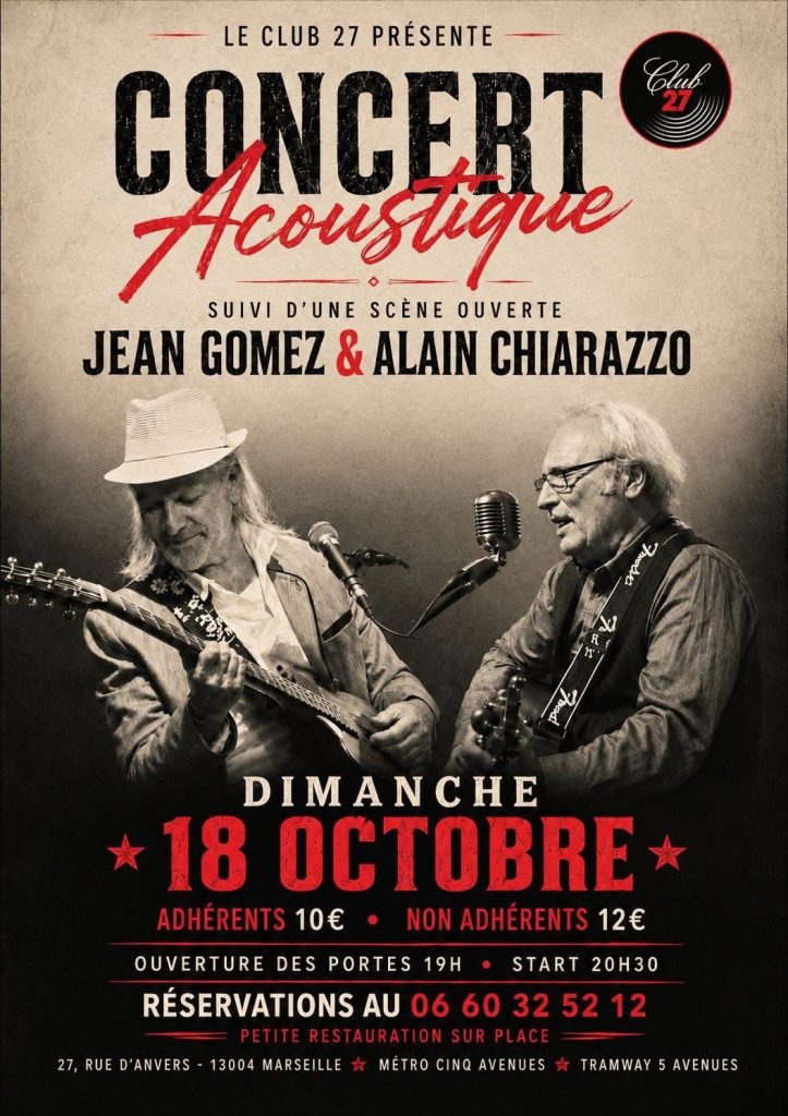 jean-gomez-alain-chiarazzo-18-octobre-2026 Jam Acoustique Jean Gomez & Alain Chiarazzo